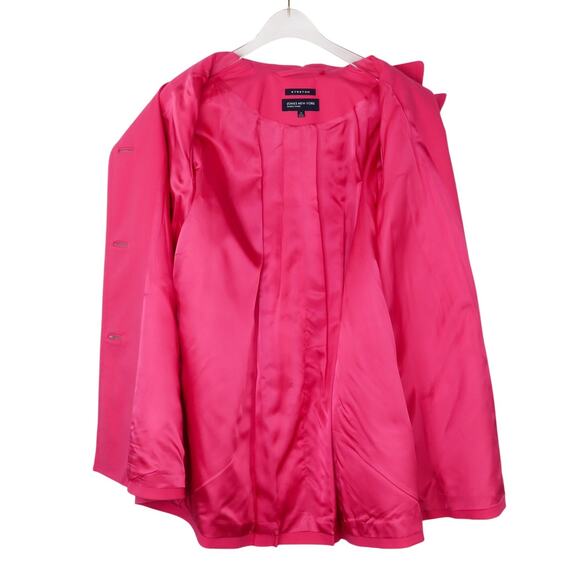 Vintage Jones New York Hot Pink Jacket With Oversized Buttons Casual Medium - Picture 4 of 8